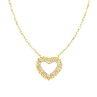 1 - Nomination women's necklace 925 silver with golden heart 240504/008