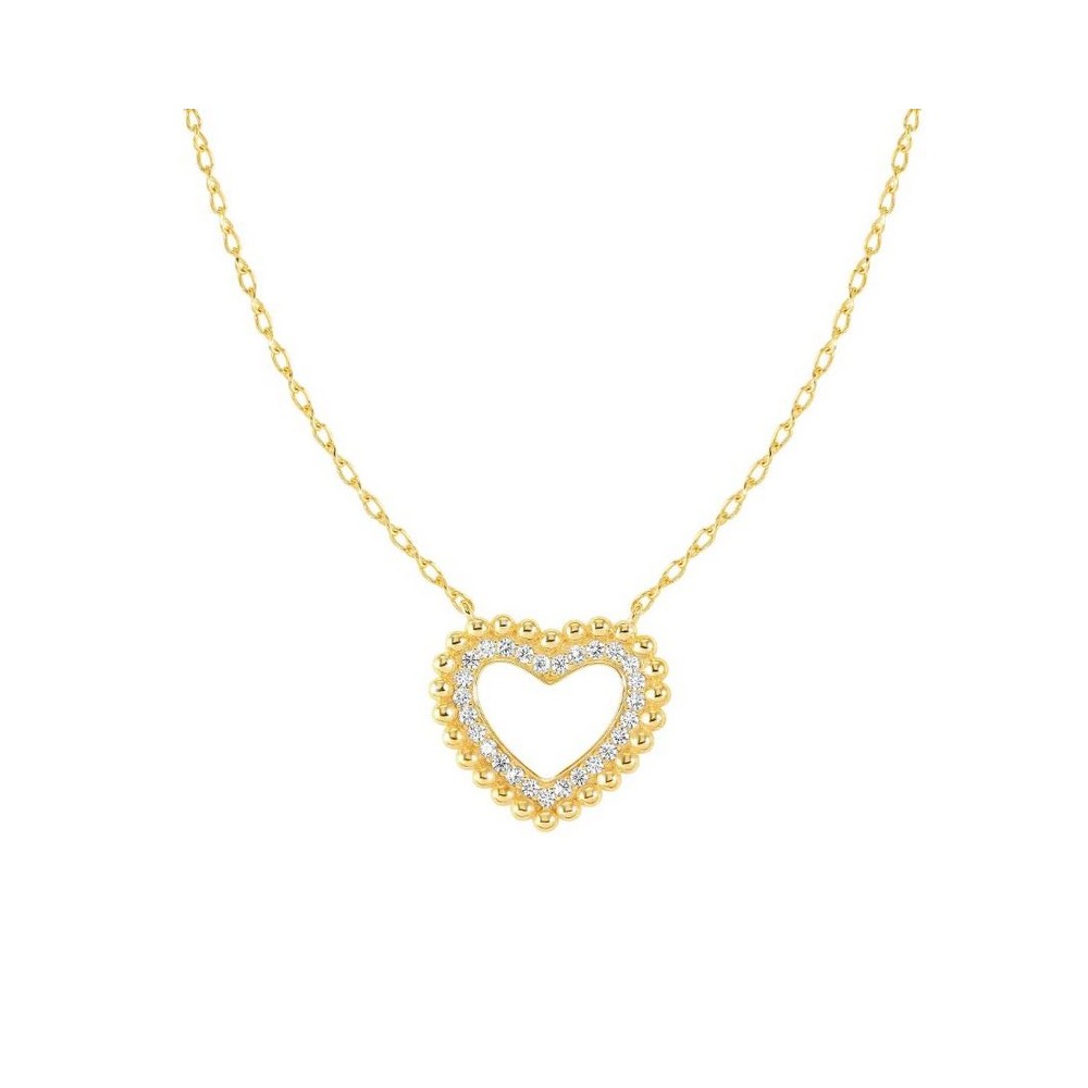 1 - Nomination women's necklace 925 silver with golden heart 240504/008