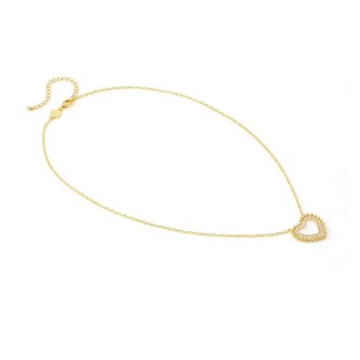 1 - Nomination women's necklace 925 silver with golden heart 240504/008