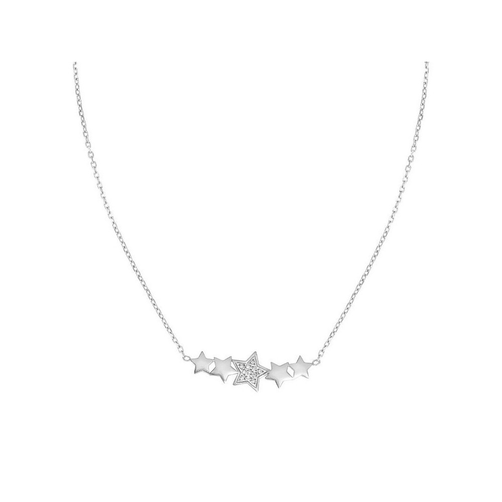 1 - Nominaton women's necklace with stars and zircons Steel 029301/007