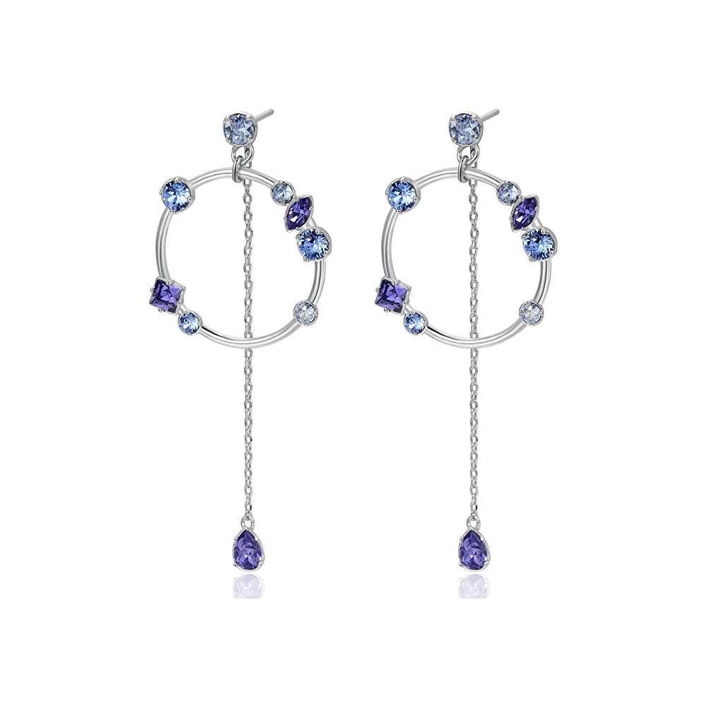 1 - BFF94 Brosway hoop earrings in rhodium-plated brass with Swarovski crystals