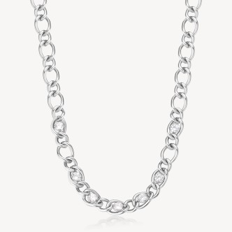 1 - Brosway women's necklace Ribbon 316L steel cubic zirconia