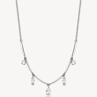 1 - Brosway Affinity BFF180 316L steel women's necklace with pendant zircons