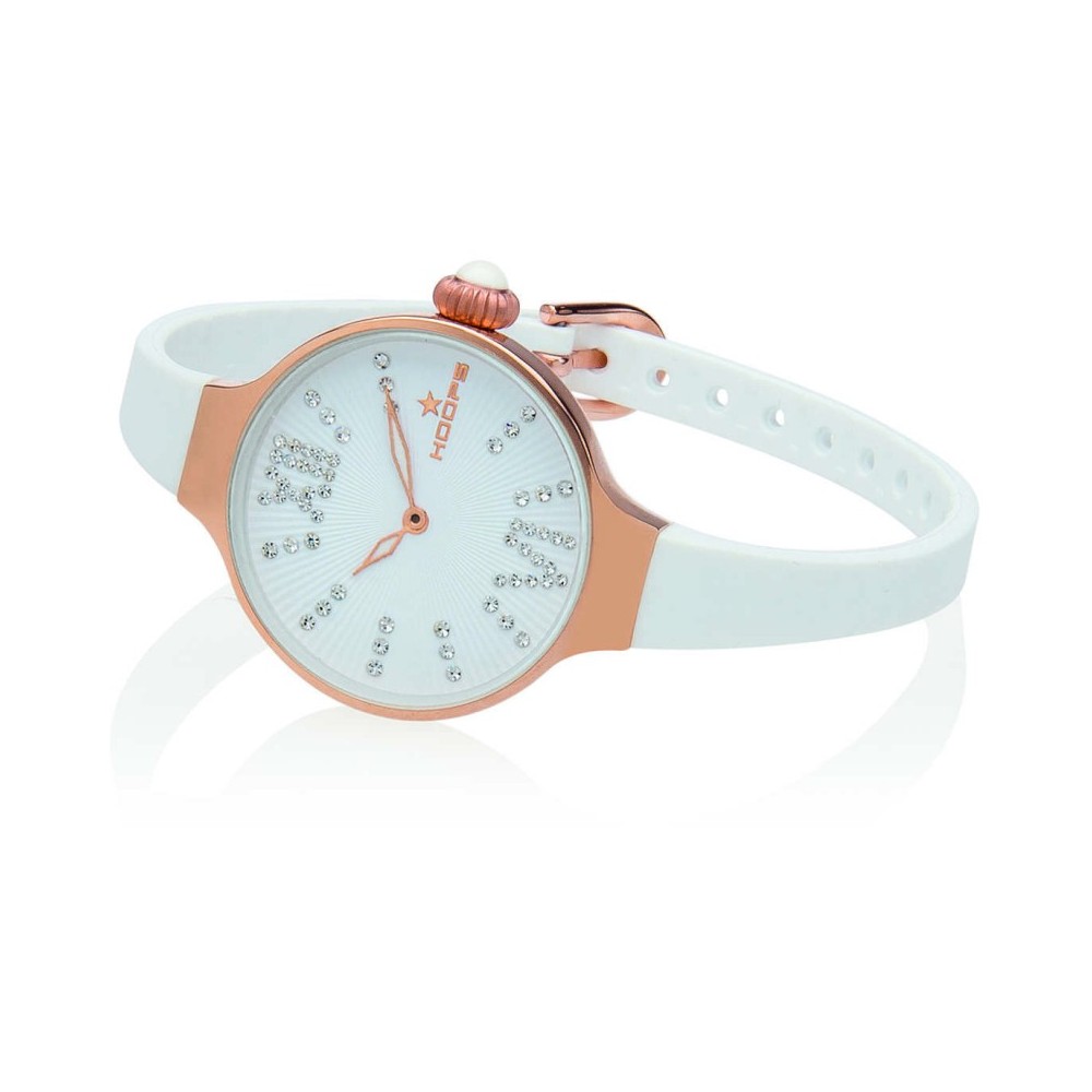 1 - Orologio Hoops solo tempo donna acciaio analogico cinturino in silicone 2570LGD02