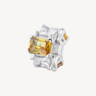 1 - Brosway Fancy FEY02 925 silver women's charm with white and yellow zircons.