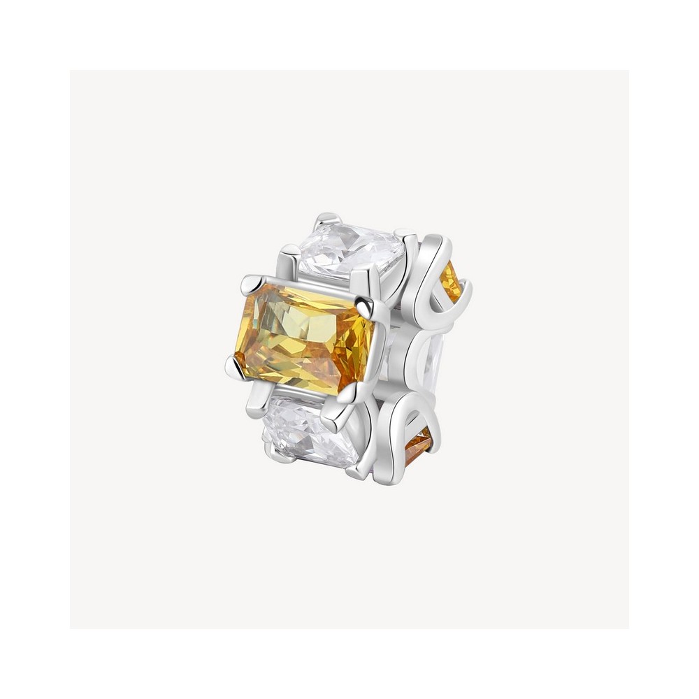 1 - Brosway Fancy FEY02 925 silver women's charm with white and yellow zircons.