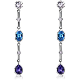 1 - Brosway BFF58 earrings in rhodium-plated brass with Swarovski crystals Affinity collection