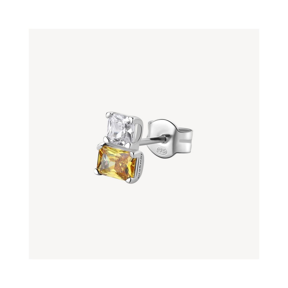 1 - Orecchino donna Brosway Fancy FEY07 Argento 925 con zircone bianco e giallo