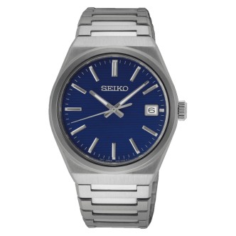 1 - Orologio uomo solo tempo Seiko Classic blu SUR555P1 acciaio