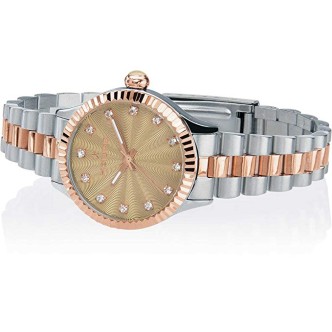 1 - Hoops watch only time woman steel analog steel strap 2569LSRG04 Luxury Diamond