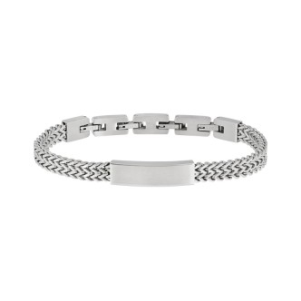 1 - Breil EDIT OUT TJ3432 316L steel men's bracelet with central plate