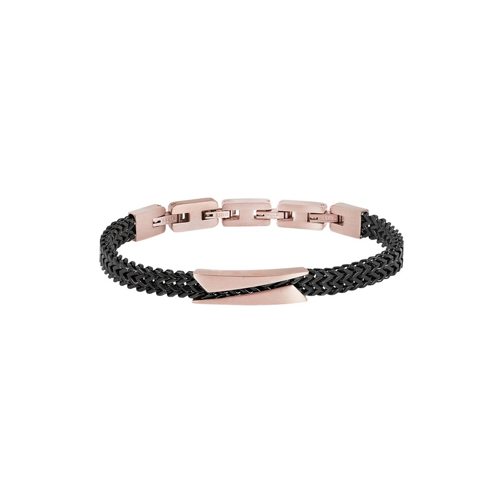 1 - Bracciale uomo Breil EDIT OUT TJ3435 acciaio 316L nero e rosè