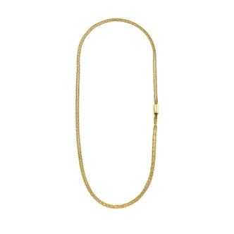 1 - Breil magnetic women's torchon necklace golden TJ3485 316L steel 80 cm