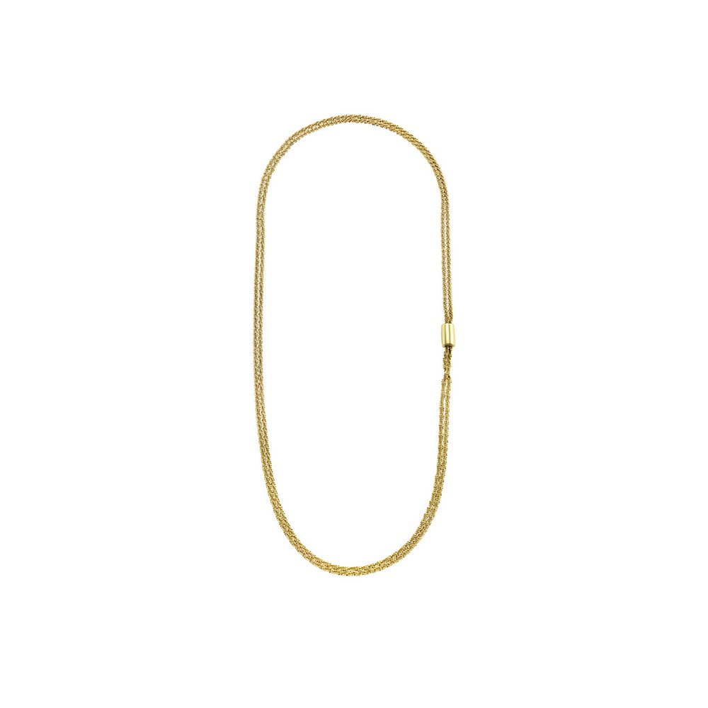 1 - Breil magnetic women's torchon necklace golden TJ3485 316L steel 80 cm