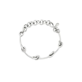 1 - Bracciale donna Breil TIE UP acciaio 316L TJ3475 con bacchette e nodi