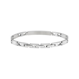 1 - Bracciale uomo Breil LANE TJ3426 acciaio 316L con placca