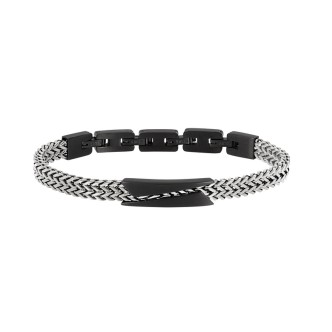 1 - Breil EDIT OUT two-tone men's bracelet TJ3434 316L steel with central plate