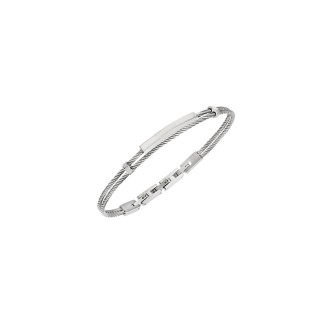 1 - Breil LOOP men's bracelet TJ3439 316L steel cable finish