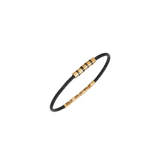 1 - Breil LOOP two-tone men's bracelet TJ3437 316L steel cable finish