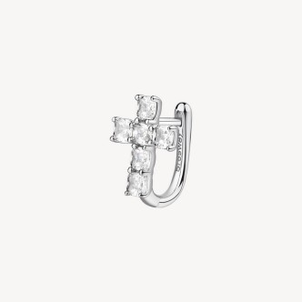 1 - Brosway Fancy FIW23 925 silver women's cross earring with white zircons.