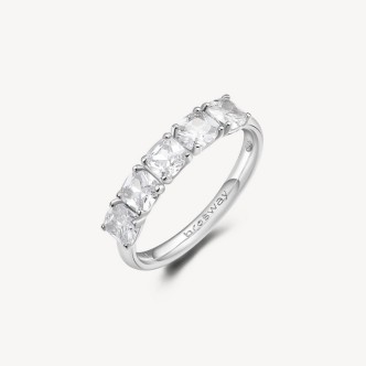 1 - Brosway Fancy FIW25C 925 silver women's ring with white zircons.