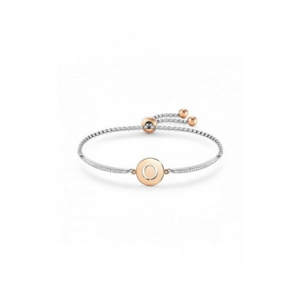 1 - Women's initial letter O bracelet in steel and crystals, Nomination Milleluci 028007/015