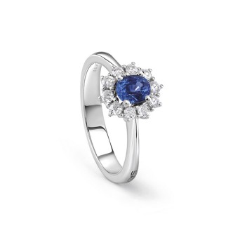 1 - Salvini women's ring in white gold, sapphire and diamonds 2099786