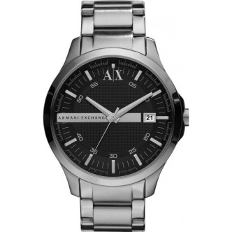 1 - Orologio Emporio Armani acciaio solo tempo uomo analogico cinturino in acciaio AX2103 Exchange Hampton