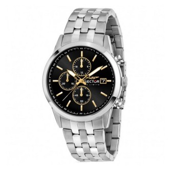 1 - Sector 660 men's chronograph watch, black background, R3273617004, steel