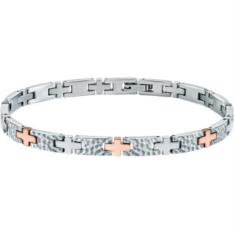 1 - Sector Energy Hammered SAFT82 men's bracelet in hammered steel