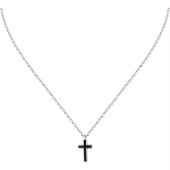 1 - Sector Spirit men's cross necklace SZQ28 steel with enamel