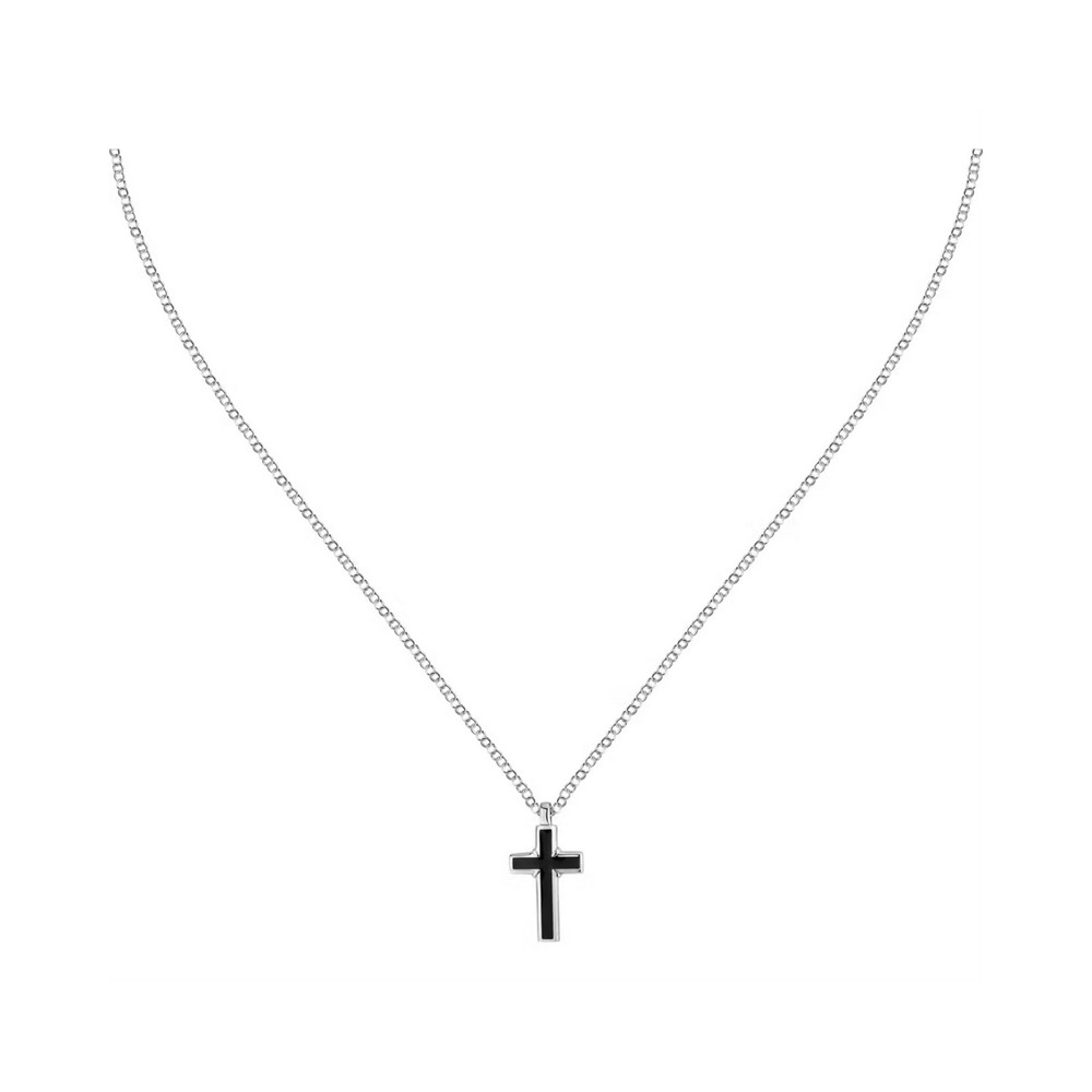 1 - Sector Spirit men's cross necklace SZQ28 steel with enamel