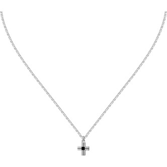 1 - Sector Spirit men's cross necklace SZQ31 steel with enamel