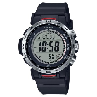 1 - Casio Pro Trek men's watch, black PRW-35-1AER, resin case and strap