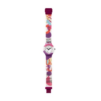 1 - Hip Hop Surrealism Abstract multicolor women's watch HWU1190 silicone case and strap