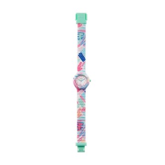 1 - Hip Hop Kids Fun Highlighter multicolor girl watch HWU1178 silicone case and strap