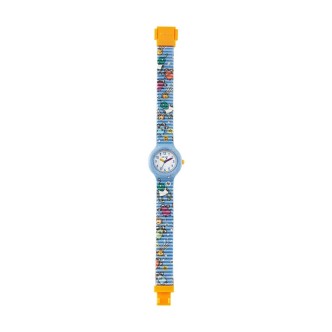 1 - Orologio bambino Hip Hop Kids Fun Aliens azzurro HWU1176 cassa e cinturino in silicone