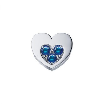 1 - Elements Woman Gold Heart in Heart DCHZ9248 White Gold and sapphires