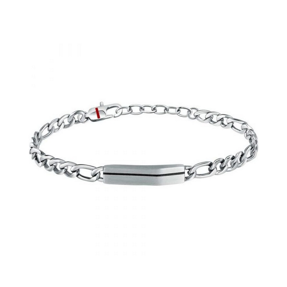 1 - Bracciale uomo Sector Basic acciaio con targhetta centrale SZS102