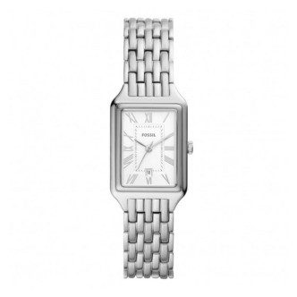 1 - Orologio donna solo tempo Fossil Raquel rettangolare grigio ES5221 acciaio 316L