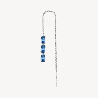 1 - Orecchino donna saliscendi Brosway Fancy FFB13 Argento 925 e zirconi blu