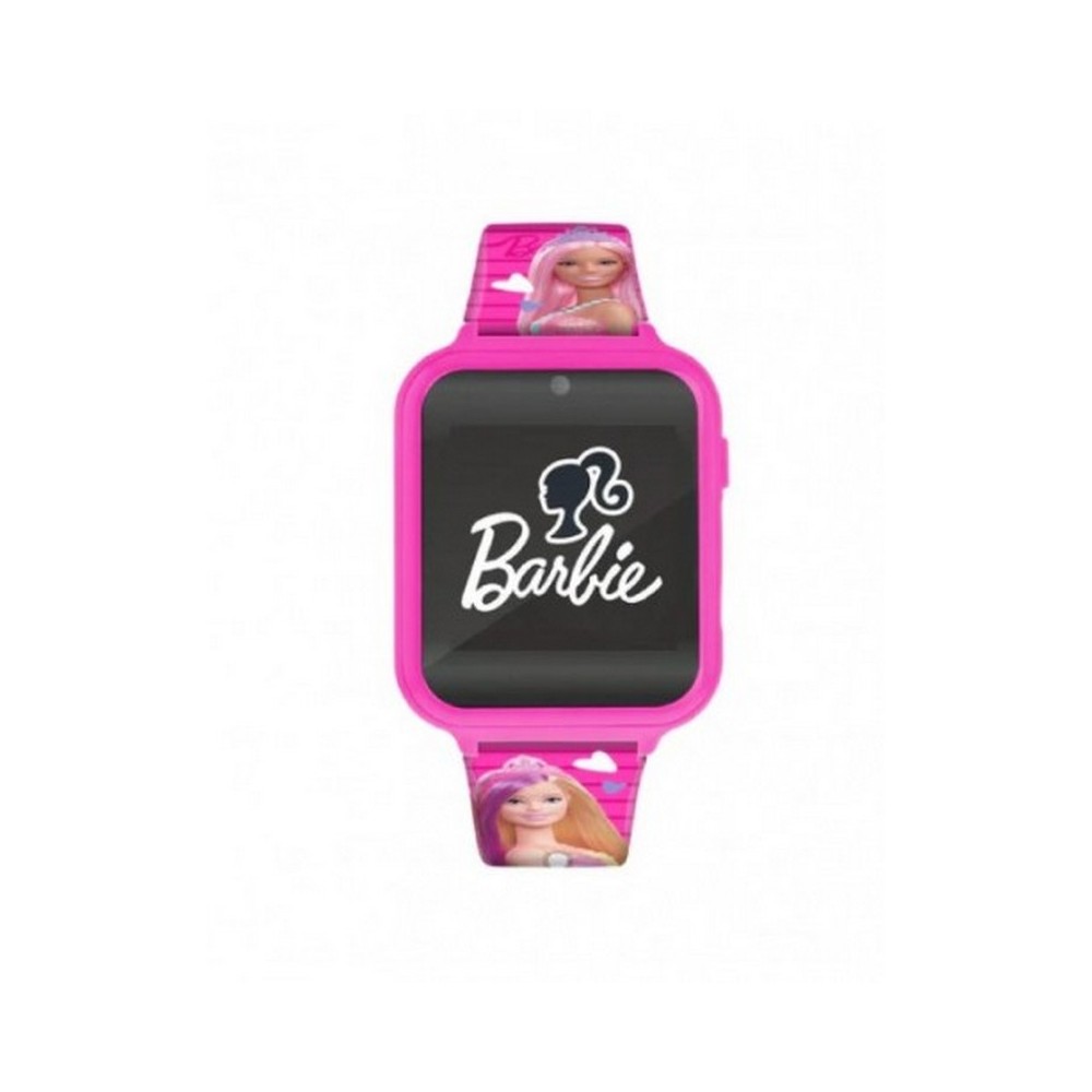 1 - Barbie pink girl's smartwatch BAB4064 rectangular silicone case