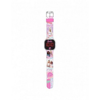 1 - Pink Barbie digital watch BAB4070 rectangular silicone case