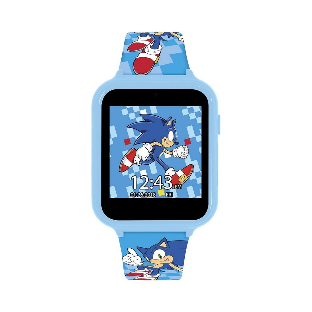 1 - Sonic digital watch blue LED SNC4055 rectangular silicone case