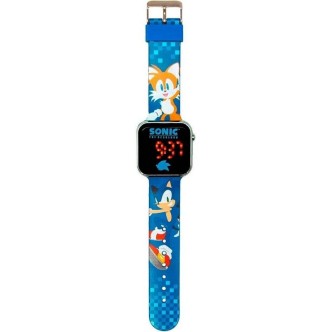 1 - Sonic digital watch blue LED SNC4198M rectangular silicone case