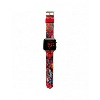 1 - Orologio Spiderman digitale LED rosso SPD4800 cassa rettangolare in silicone