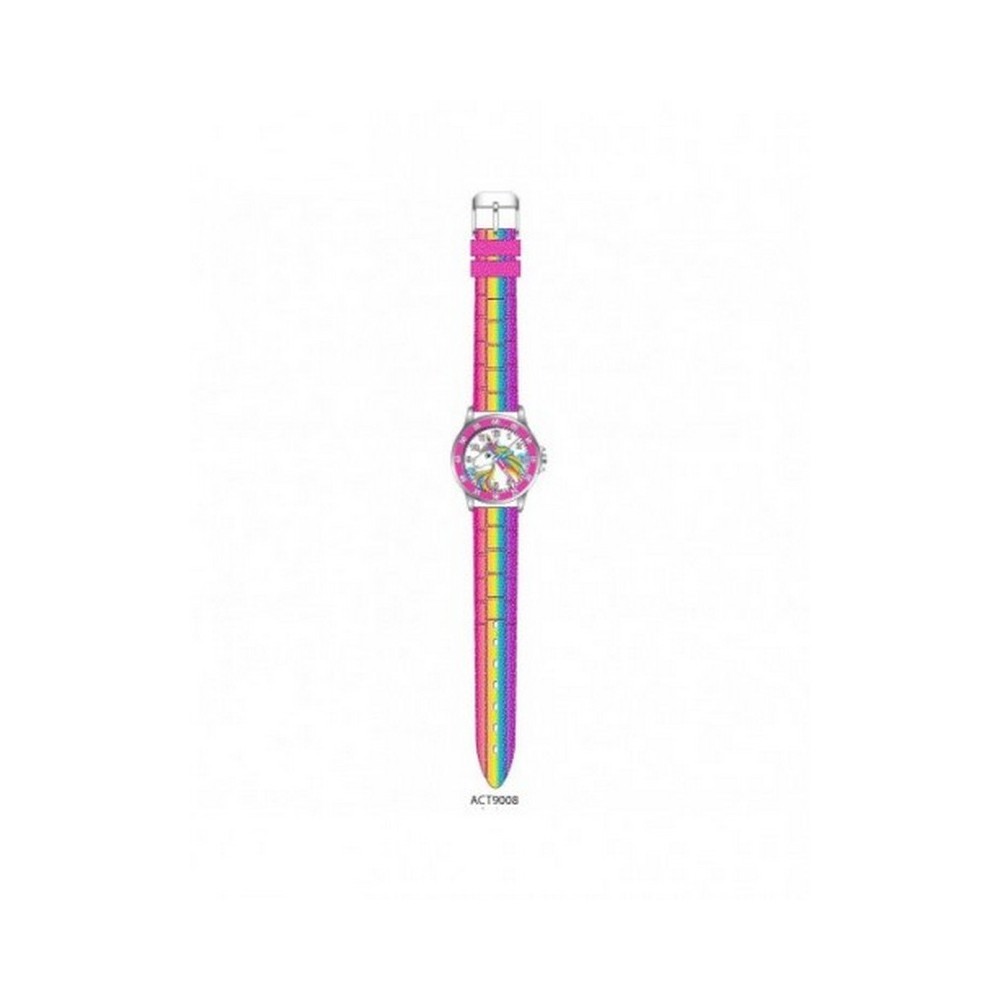 1 - Disney unicorn multicolor girl watch ACT9008 silicone strap