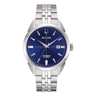 1 - Orologio uomo automatico Bulova Sutton blu 96B425 cassa e bracciale acciaio