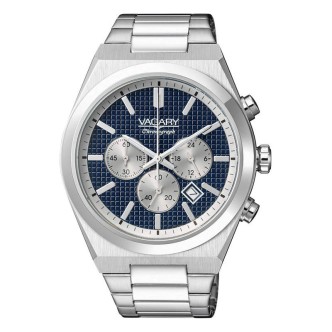 1 - Vagary Timeless men's chronograph watch, blue IV4-918-73, steel case and bracelet