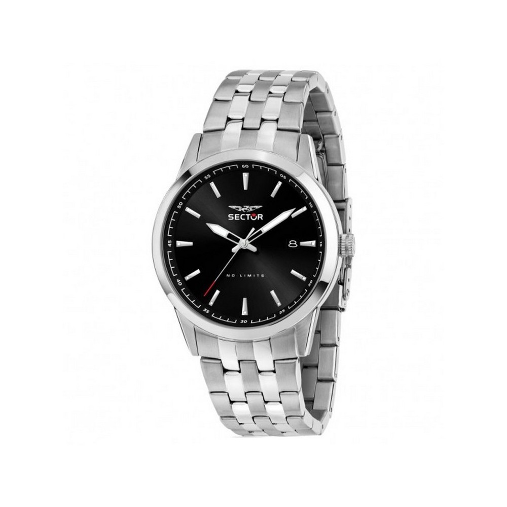 1 - Sector 660 men's only time watch, black background, R3253517029, steel